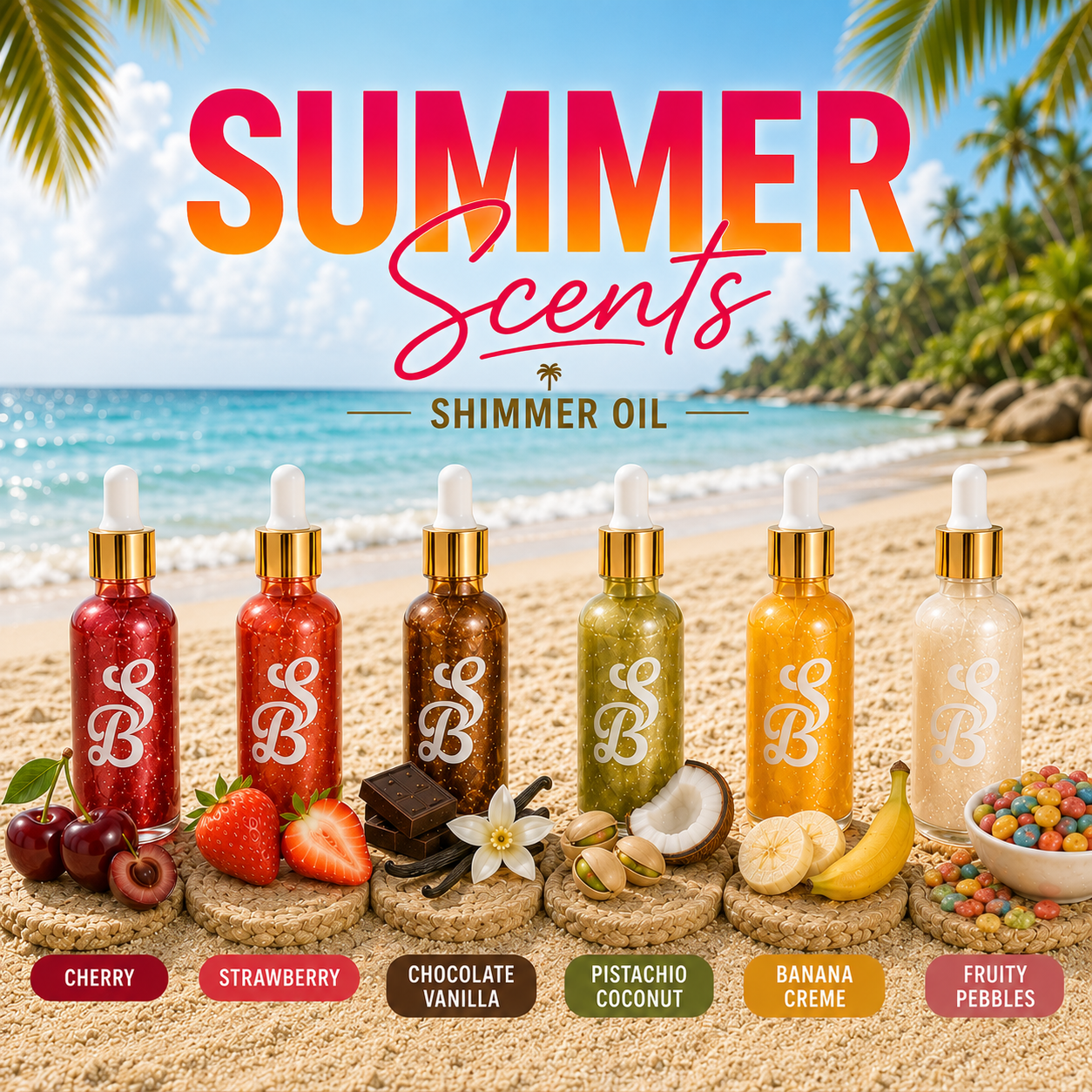 Summer Scents Shimmer Oils