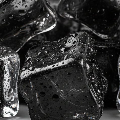 black ice cubes 